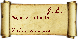 Jagerovits Leila névjegykártya